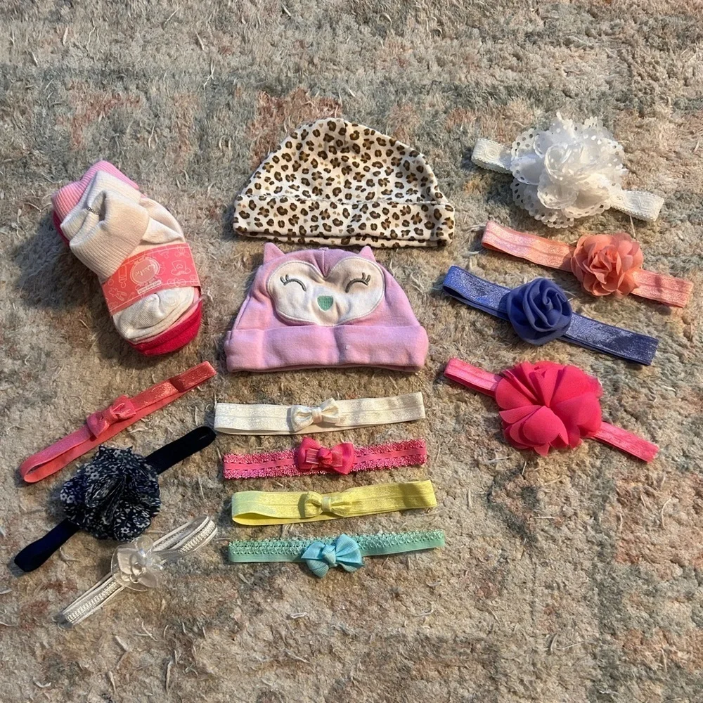 Baby Headbands and Socks Set